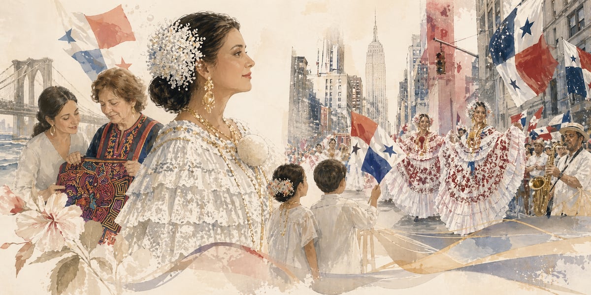 De Panamá a Manhattan, con la pollera en el corazón