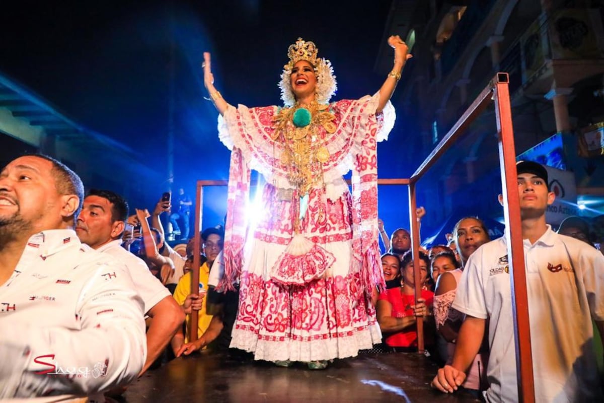 Fianeth Corro, reina de Calle Arriba de Las Tablas 2020 y el maratón de una reina durante los carnavales