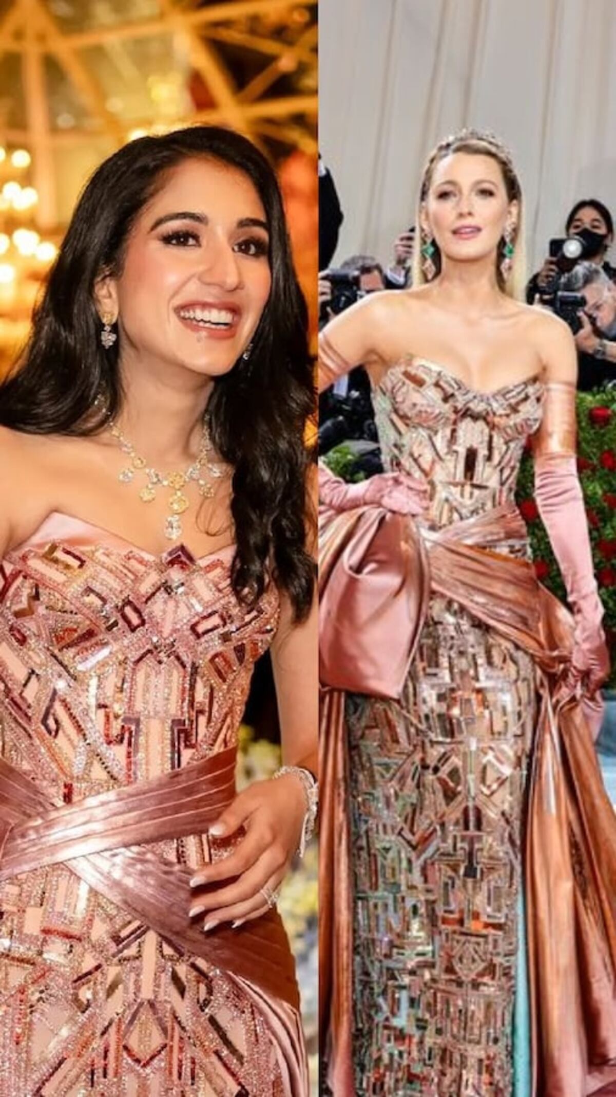 Radhika Merchant lleva vestido Versace de Blake Lively para su pre boda