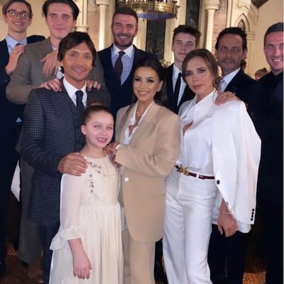El bautizo de los pequeños Beckham