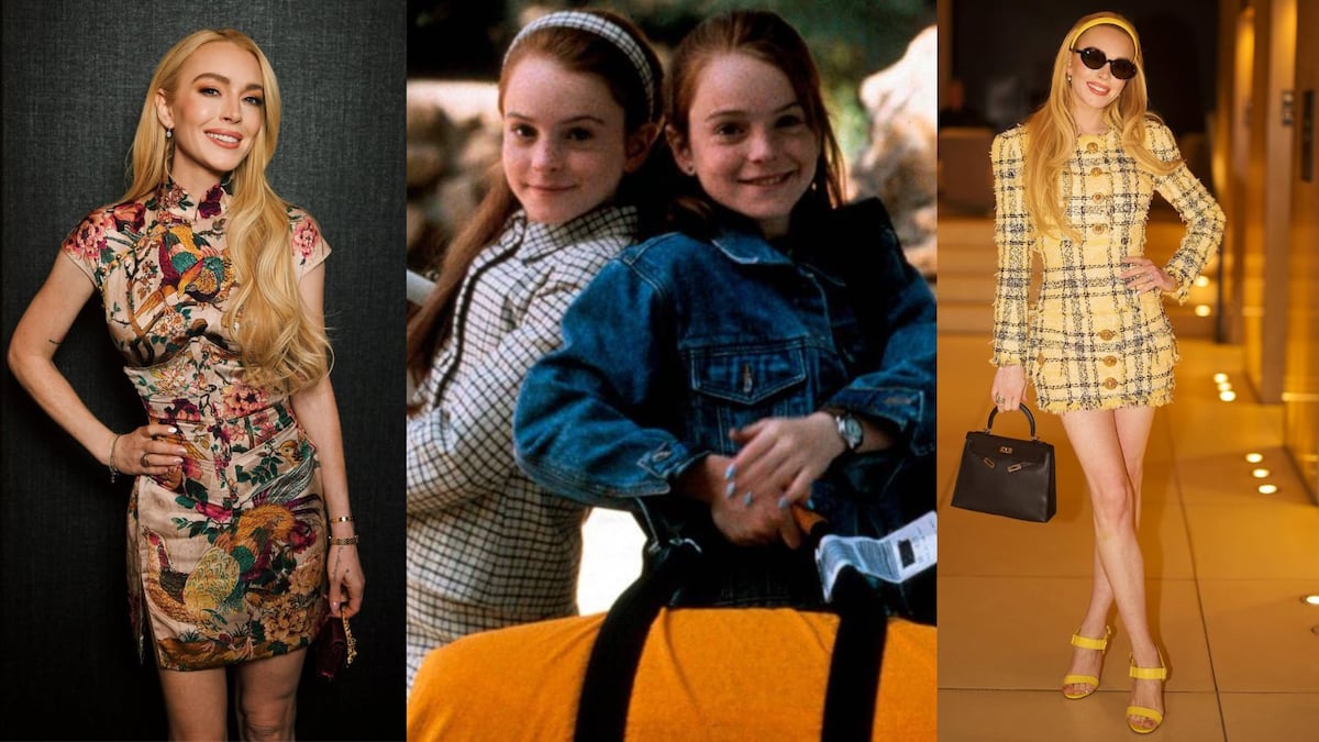 Lindsay Lohan revive a sus gemelas de ‘Juego de Gemelas’ en su gira de prensa de Freaky Friday 2