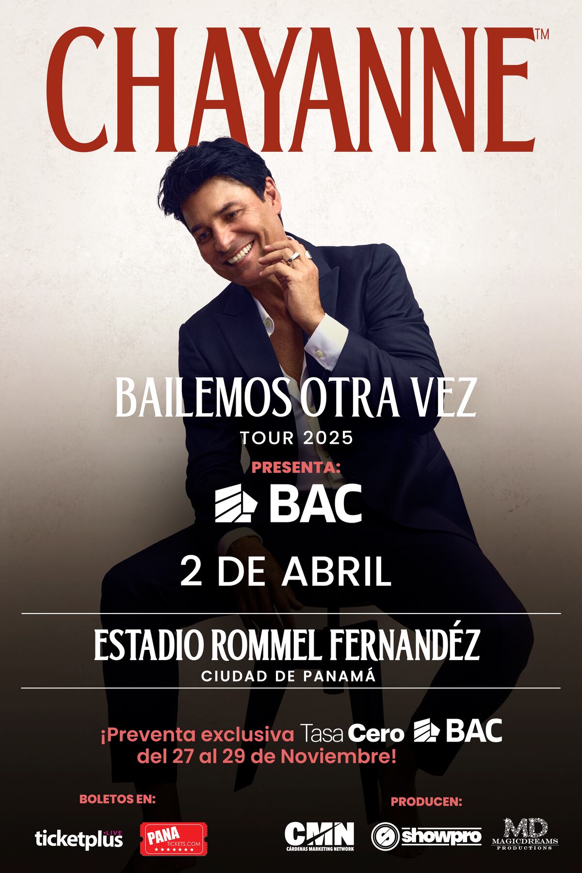 Ya están disponibles las entradas para el concierto de Chayanne en Panamá