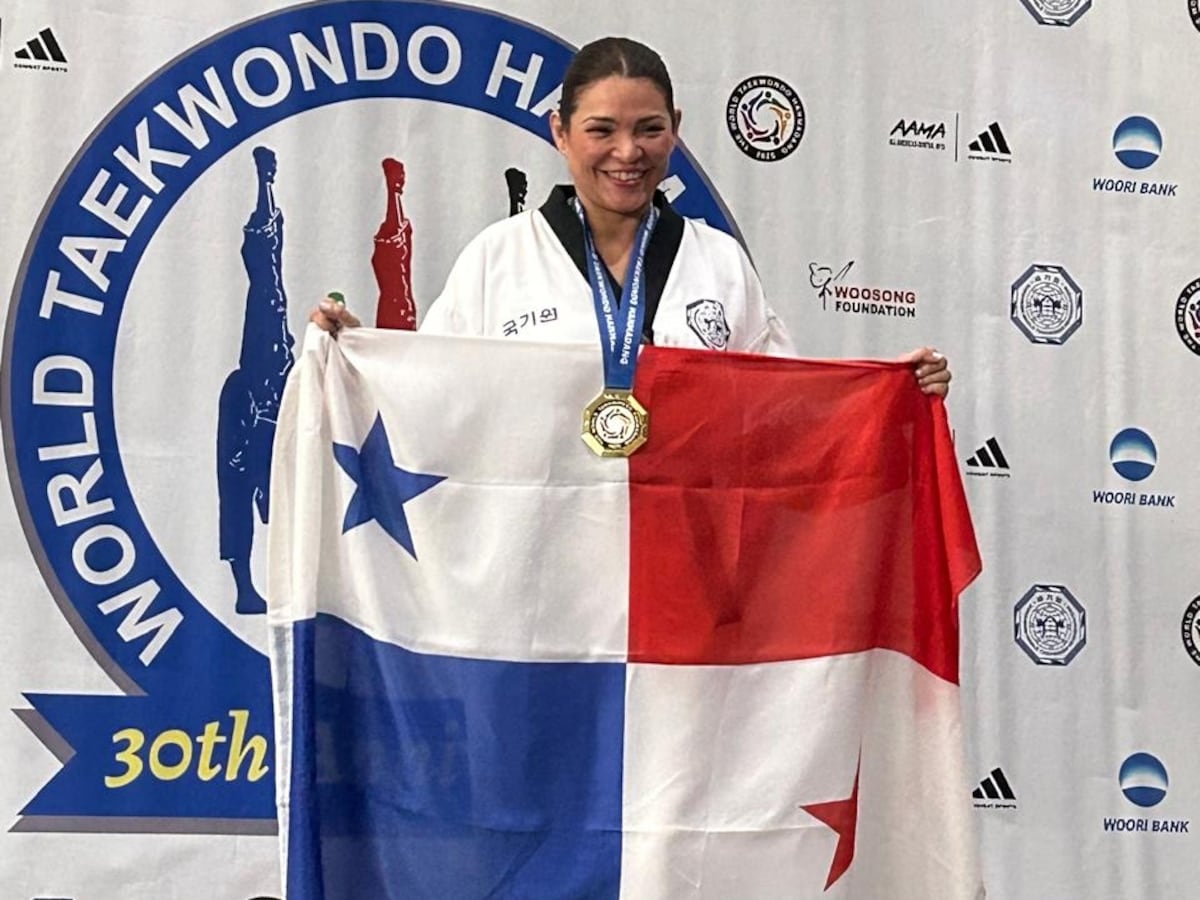 Thelma del Río: la panameña que ganó oro mundial en taekwondo a los 52 años