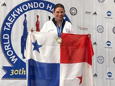 Thelma del Río: la panameña que ganó oro mundial en taekwondo a los 52 años