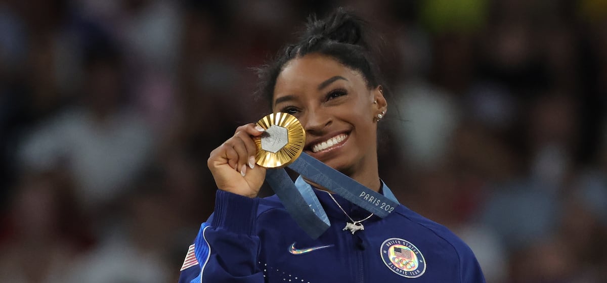Simone Biles y su collar de cabra con 546 diamantes que sus ‘haters’ odian