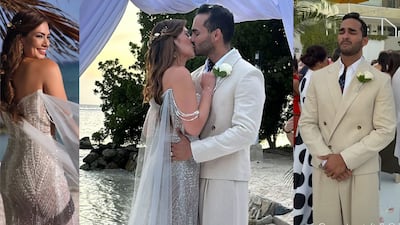 El presentador de tv, Domil Leira, y su esposa Cuqui Pretelt celebran su boda en una villa de lujo en Aruba