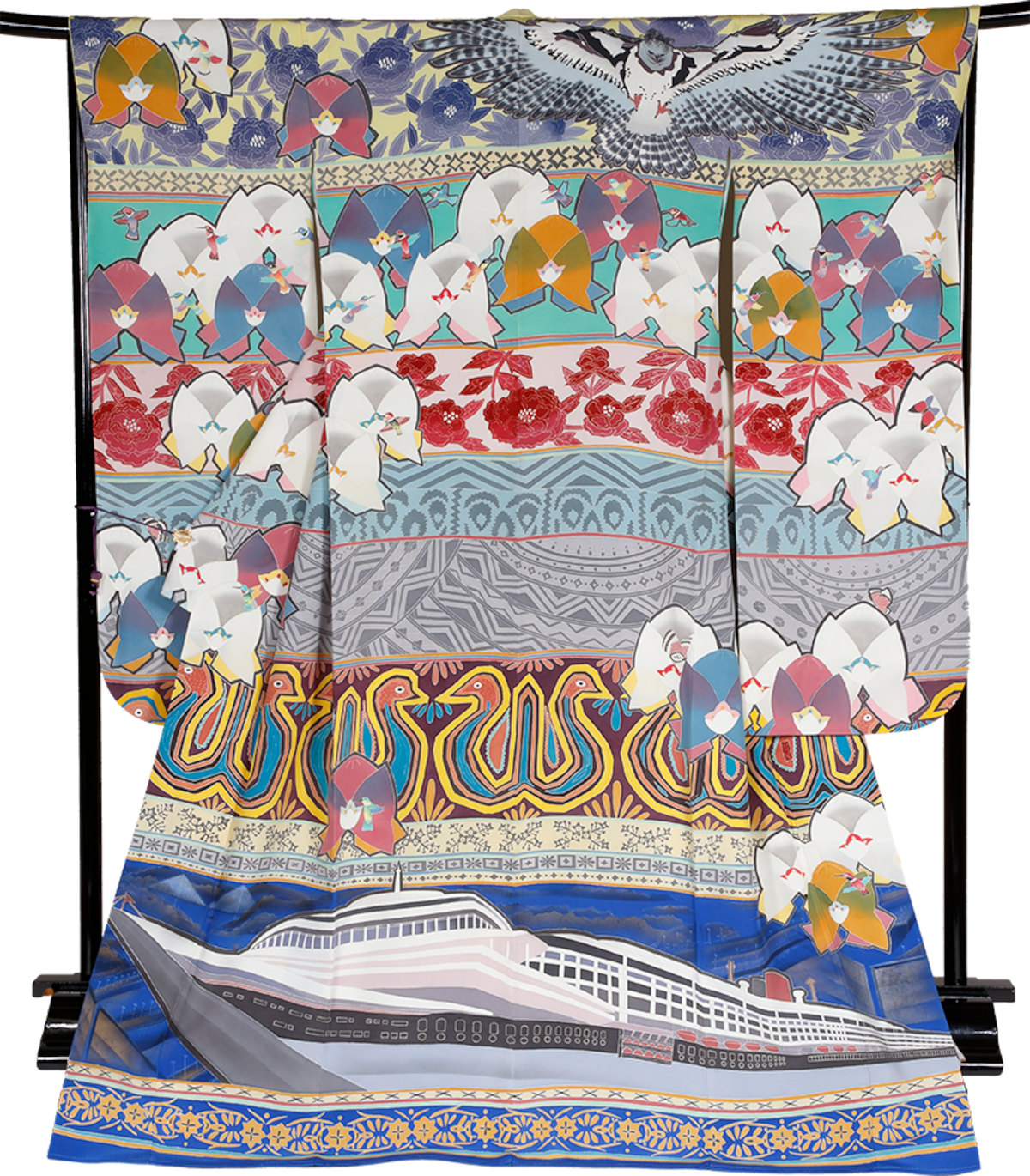 Panamá, bordado en un kimono