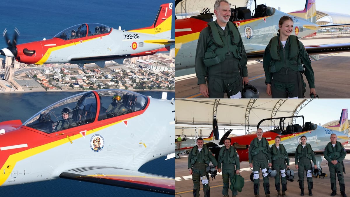 Padre e hija en el aire: el rey Felipe VI acompaña a la princesa Leonor en un vuelo de instrucción