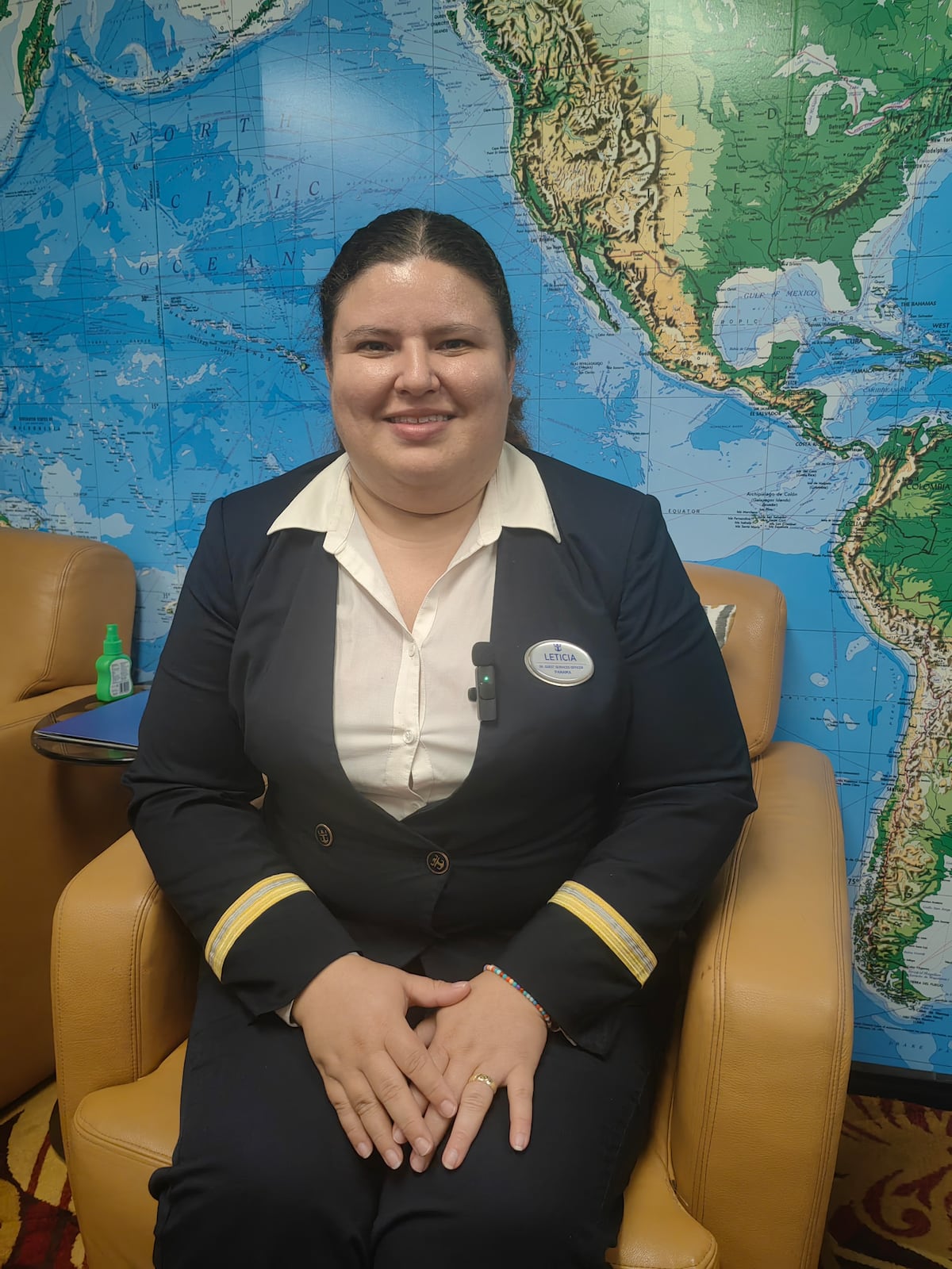 Leticia Polanco, de trabajar en ‘call centers’ en Panamá a ser tripulante en un crucero 