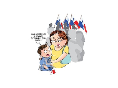 Niños primero, menos en los desfiles patrios