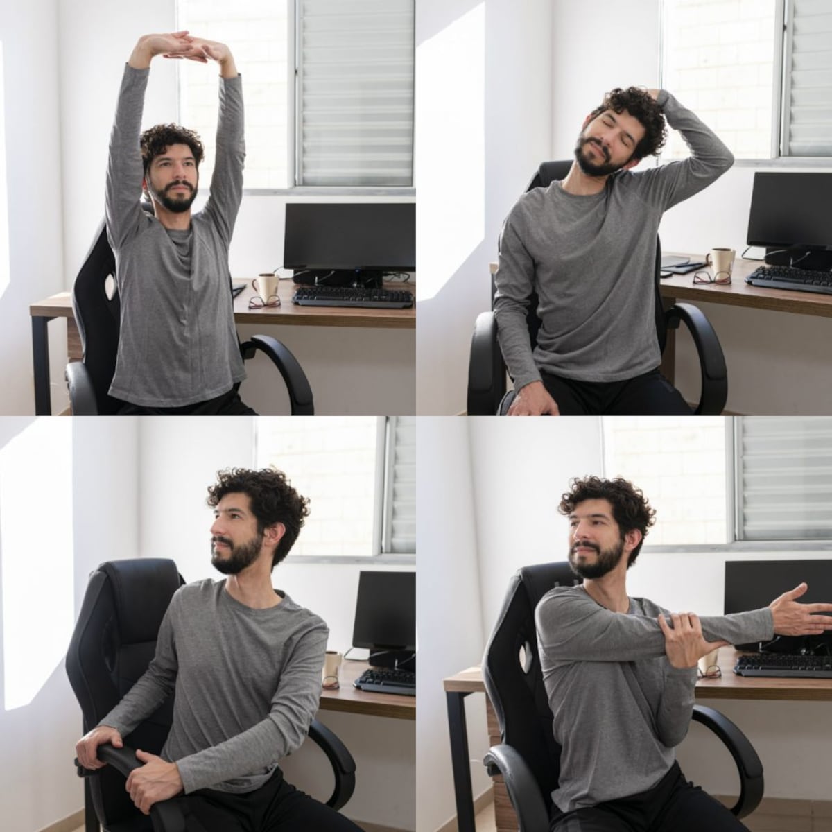 Para teletrabajadores: estiramientos para activar tus músculos durante la jornada laboral
