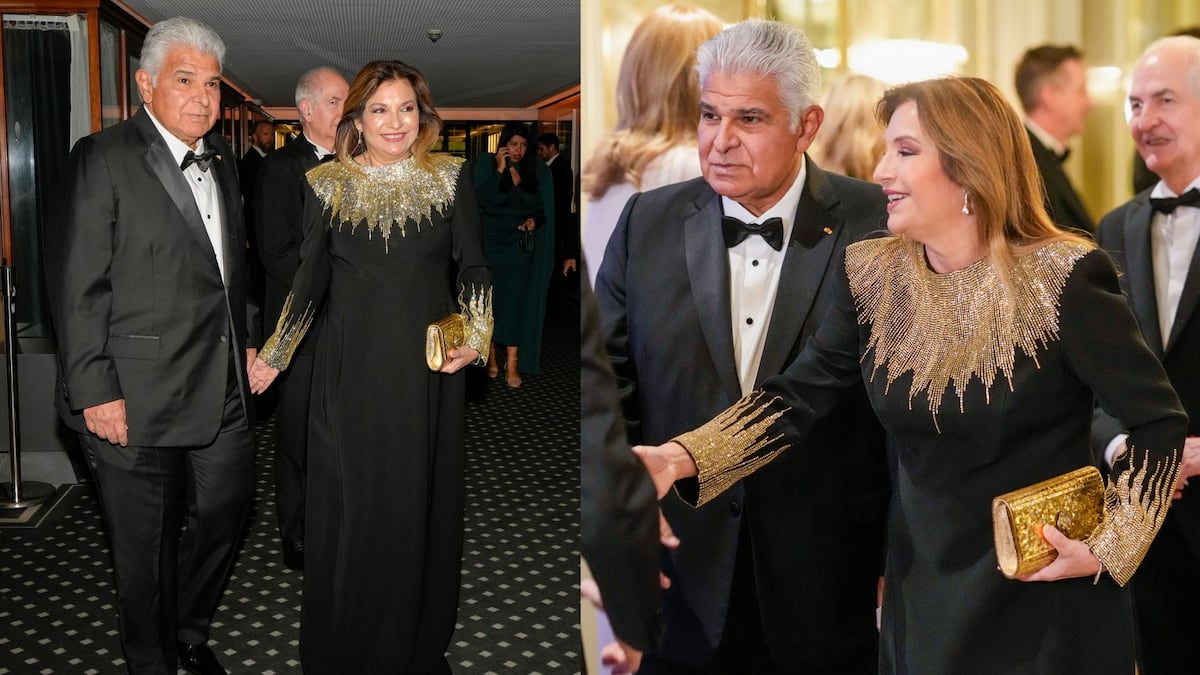 La primera dama Maricel de Mulino y su vestido de gala para el banquete del premio Nobel 2025