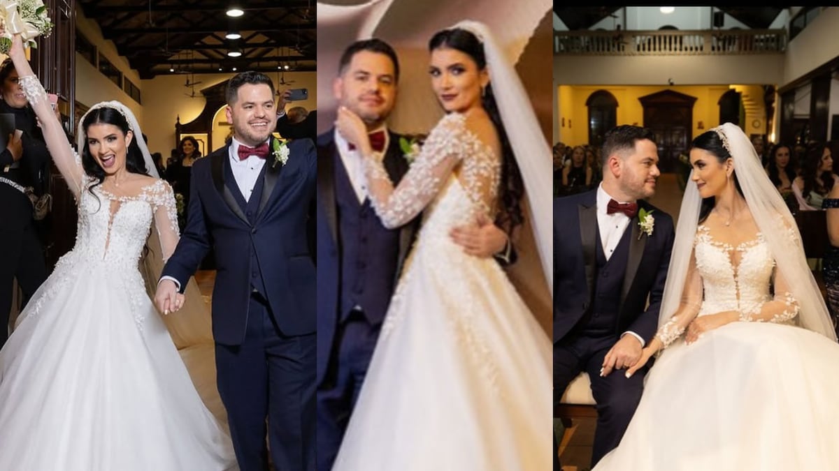 La boda eclesiástica de la presentadora Katy Dolande con el productor de cine Óscar Faarup