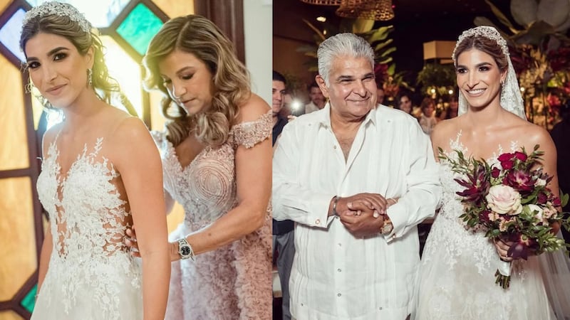 Alexandra Mulino, hija del presidente José Raúl Mulino, recuerda su vestido de novia hecho en Panamá