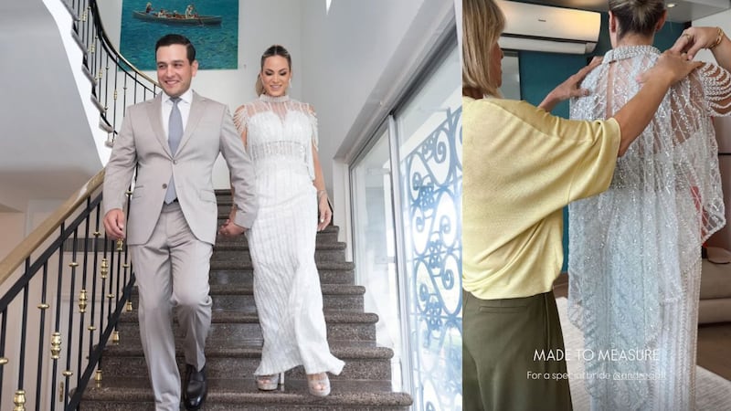 El vestido de novia de Andrea Altamirano Duque: una propuesta de dos piezas firmada por Tatiana Uliantzeff
