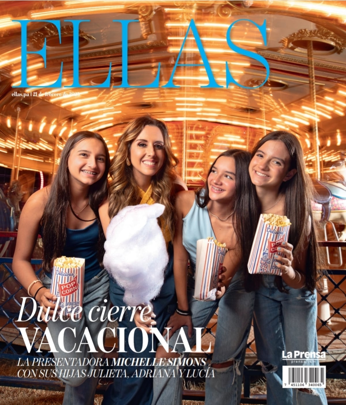 Así fue la sesión de fotos de Michelle Simons y sus hijas para la portada de ELLAS en Play Land Park