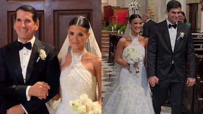 Julianne Roux, hija de Rómulo Roux, contrajo matrimonio con el abogado Carlo Peré