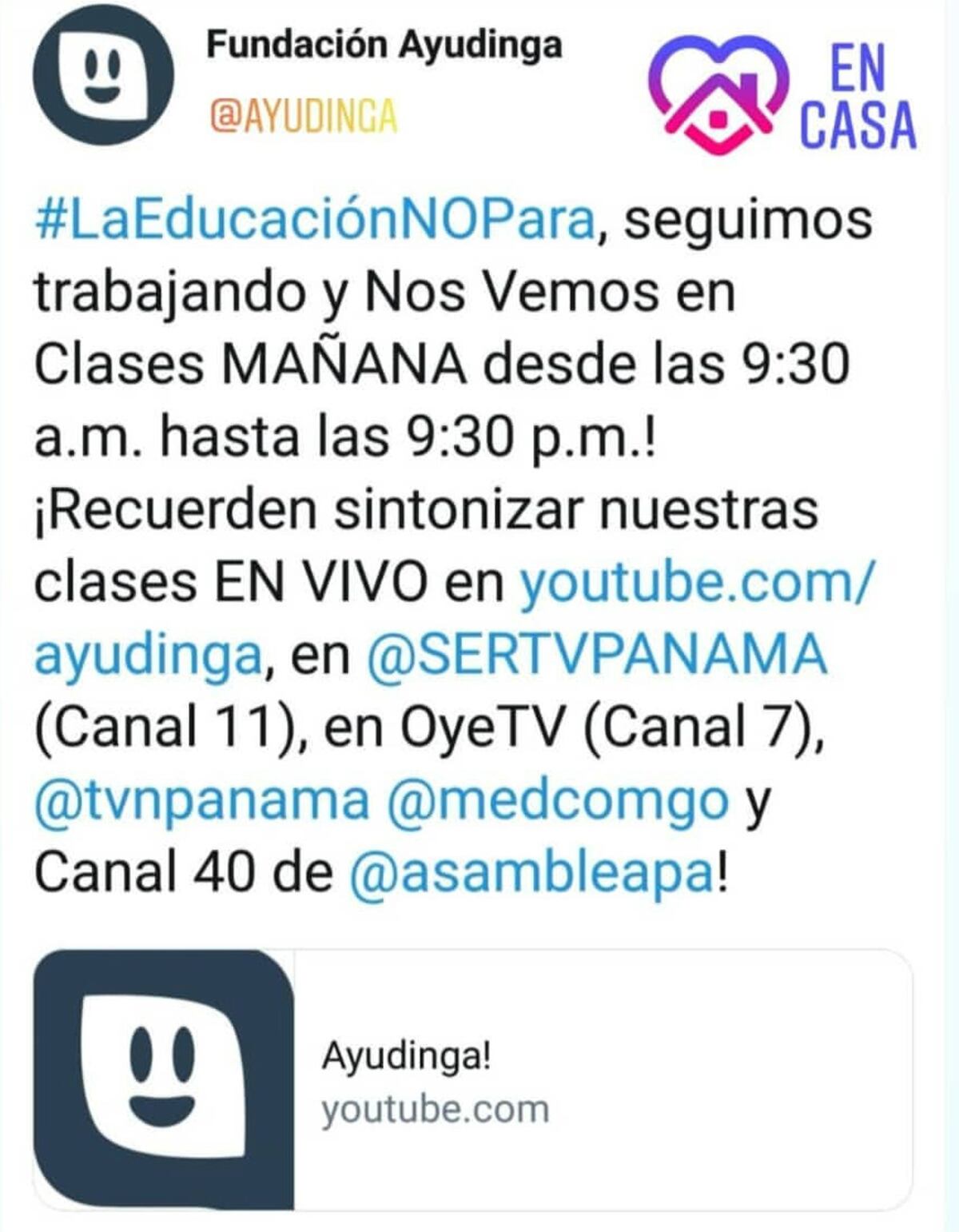 La panameña de 22 años que da clases de matemáticas en Ayudinga durante la cuarentena