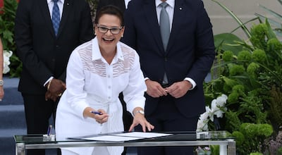 Ilya Espino de Marotta, horas antes de convertirse en la primera mujer administradora del Canal de Panamá