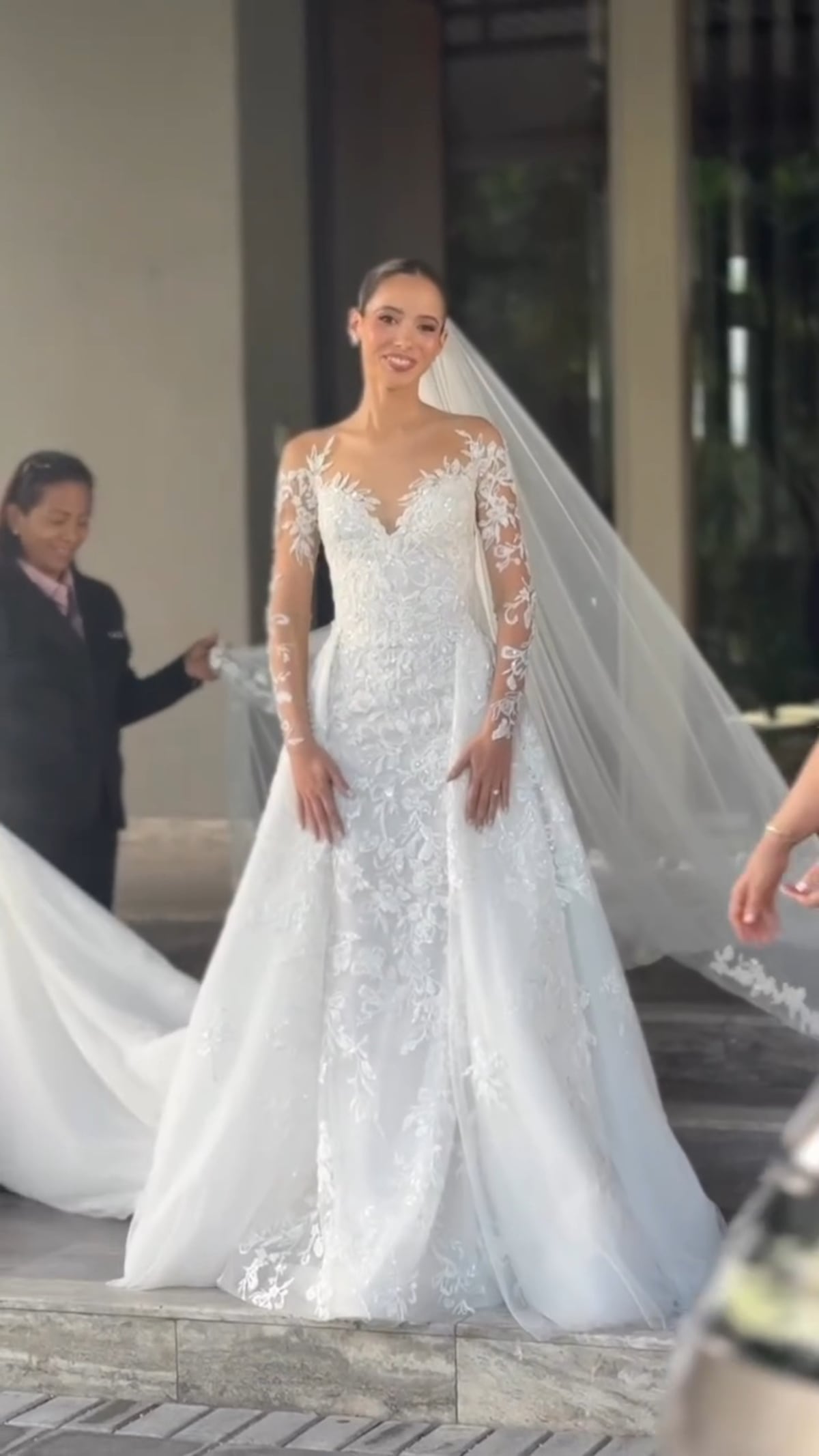 Anabelle Laffitte, esposa de Adrián Varela, y su vestido de novia