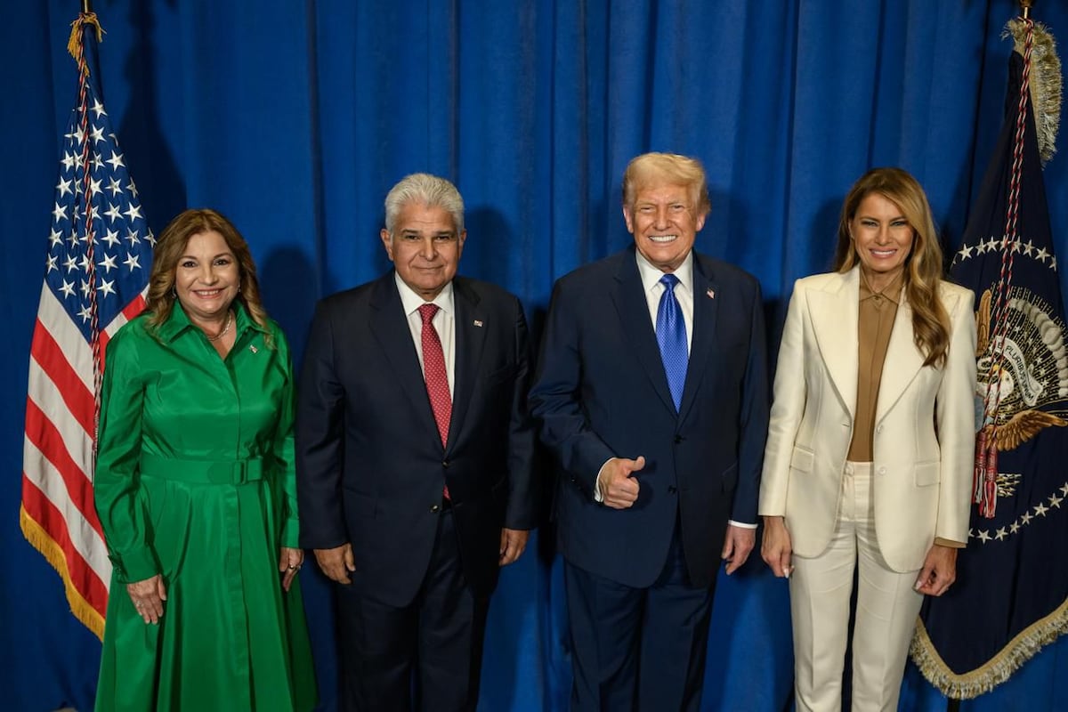 Foto oficial: Maricel, José Raúl Mulino, Donald Trump y Melania en recepción en Nueva York
