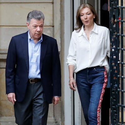 Los llamativos pantalones de la primera dama de Colombia en las elecciones