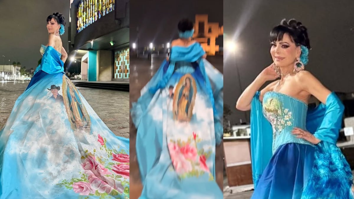 El vestido de ángeles de la cantante Maribel Guardia, en homenaje a su hijo, para cantarle la Virgen de Guadalupe en la Ciudad de México