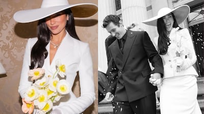 Dua Lipa se casa vestida de Schiaparelli y estas son las primeras fotos de su boda con Callum Turner