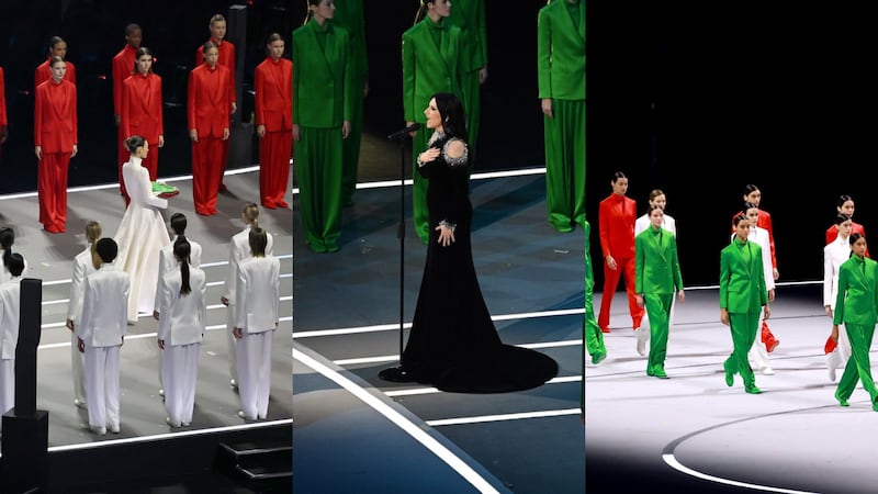 Giorgio Armani viste la inauguración de los Juegos Olímpicos de Invierno Milano Cortina 2026