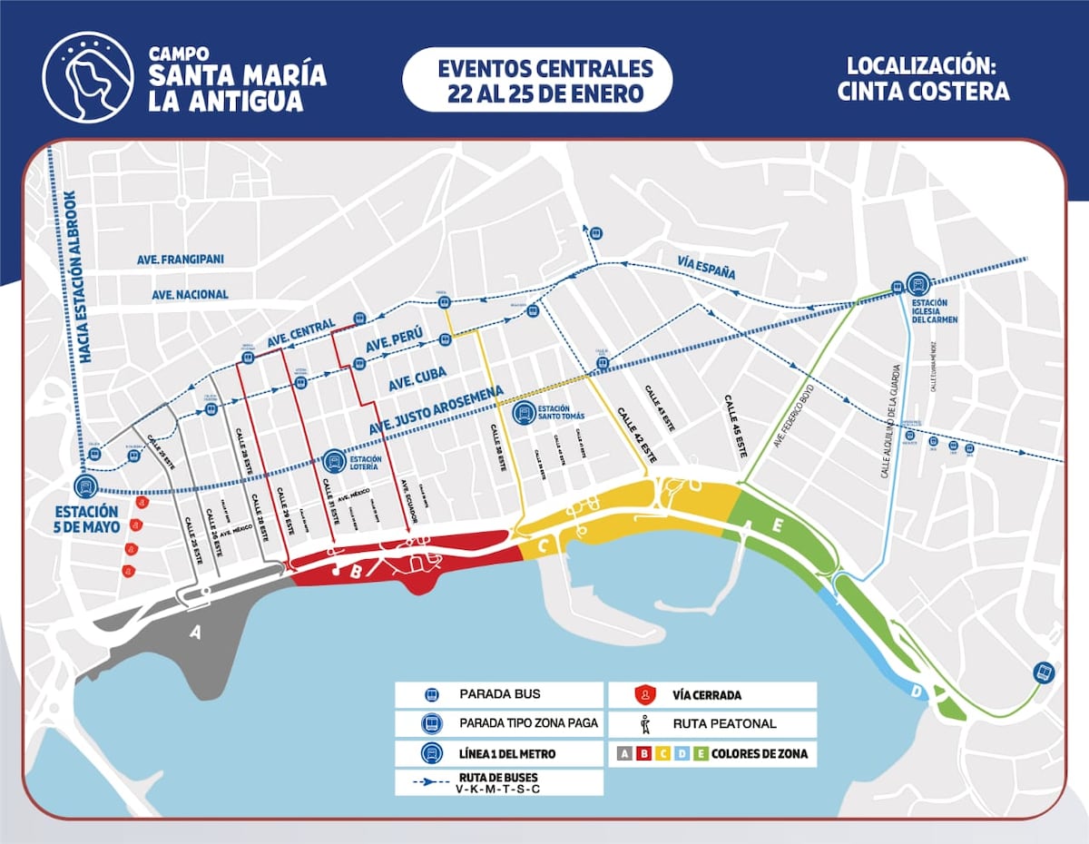 Conoce las vías habilitadas durante la JMJ Panamá 2019