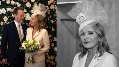 Vestida de Dior, la actriz Kim Cattrall, de Sex and The City, celebra su matrimonio