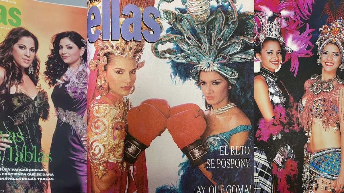 Reinas de Calle Arriba y Calle Abajo de Las Tablas, juntas en portadas de ELLAS 