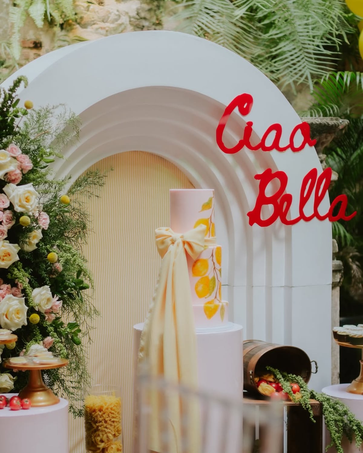 Sheldry Sáez celebró su cumpleaños y baby shower con una temática italiana, inspiradas en las raíces de su esposo