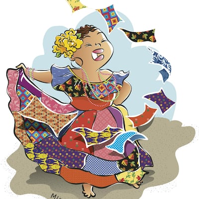 Sábado de pollera conga