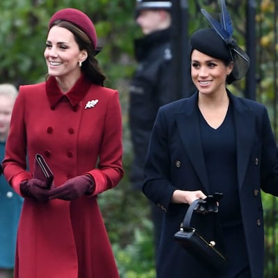Kate Middleton y Meghan Markle, juntas y sonrientes en Navidad