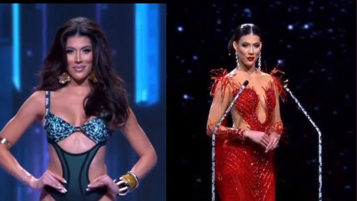 Así apareció la panameña Isamar Herrera en la competencia de traje de baño y vestido de gala en Miss Grand International 