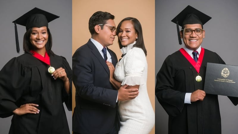 Yomatsy Hazlewood, Miss Panamá 2014 y su pareja, el periodista Félix Chávez, se gradúan con honores de la Facultad de Derecho de la Universidad de Panamá