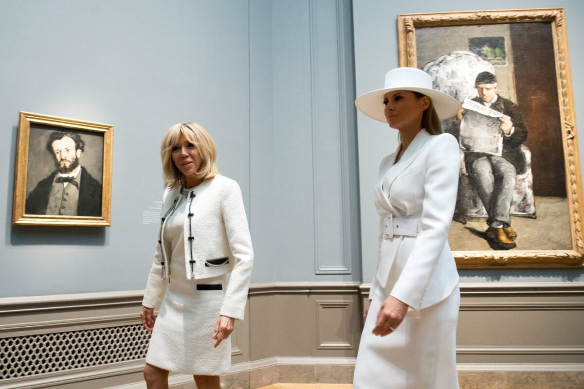 Melania Trump y Brigitte Macron, juntas de nuevo