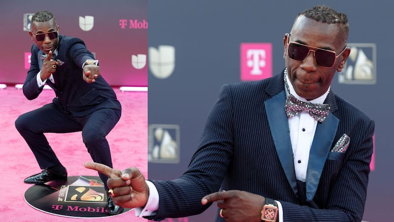 El ‘look’ de Nando Boom en los Premios Lo Nuestro: tuxedo con corbatín de lentejuelas 