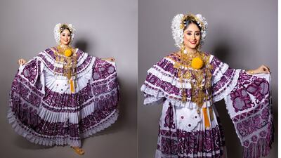 La pollera de coronación de Andrea Ruíz, reina del Festival Nacional de la Pollera 2025