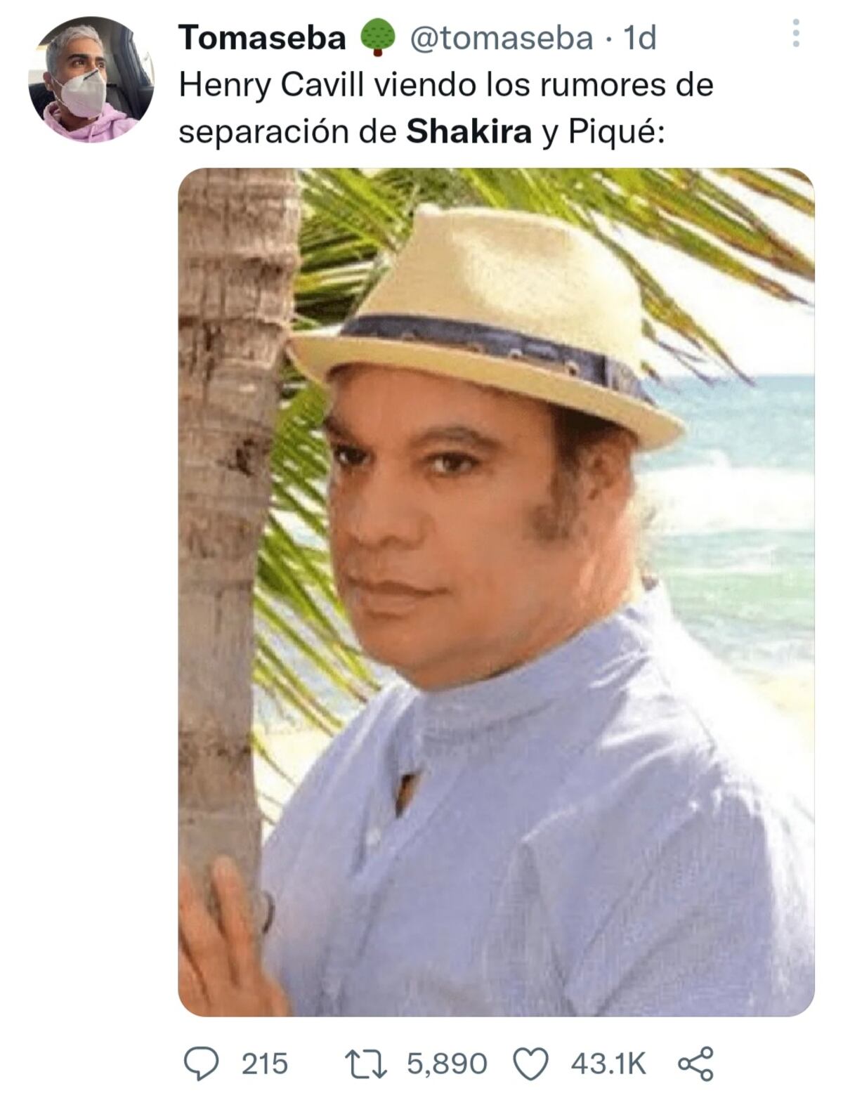 Los memes sobre Shakira, Piqué y Henry Cavill