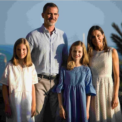 Los reyes de España y sus dos hijas, de vacaciones en Mallorca