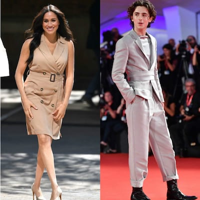 Así influyen (en cifras) los estilos de Meghan Markle y Timothée Chalamet