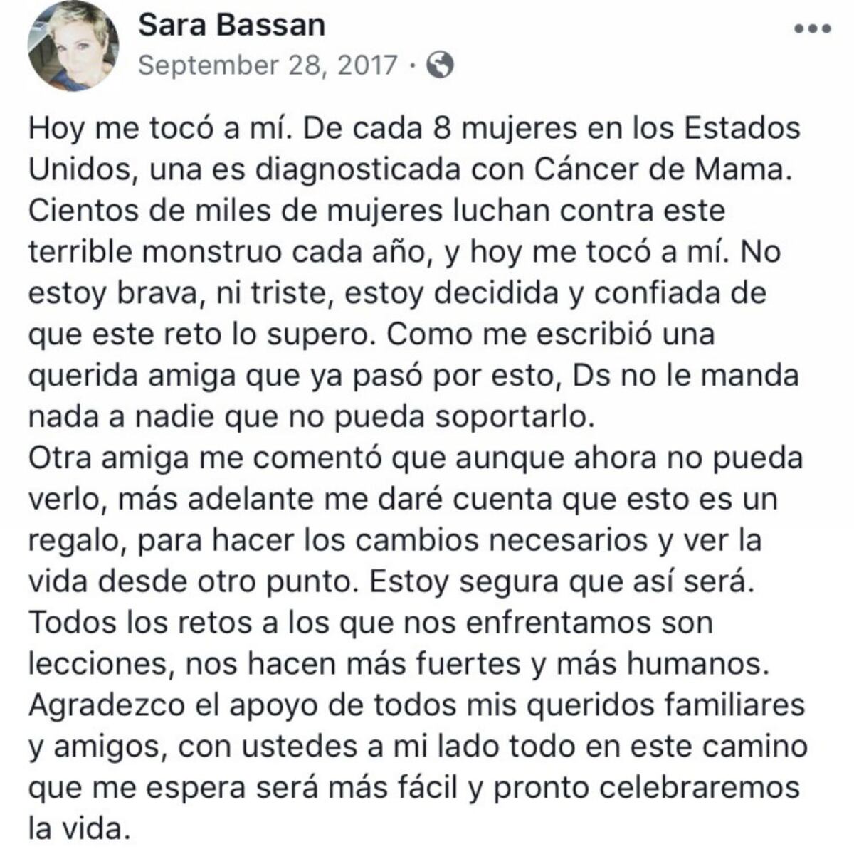 Sara Bassan, mejorada