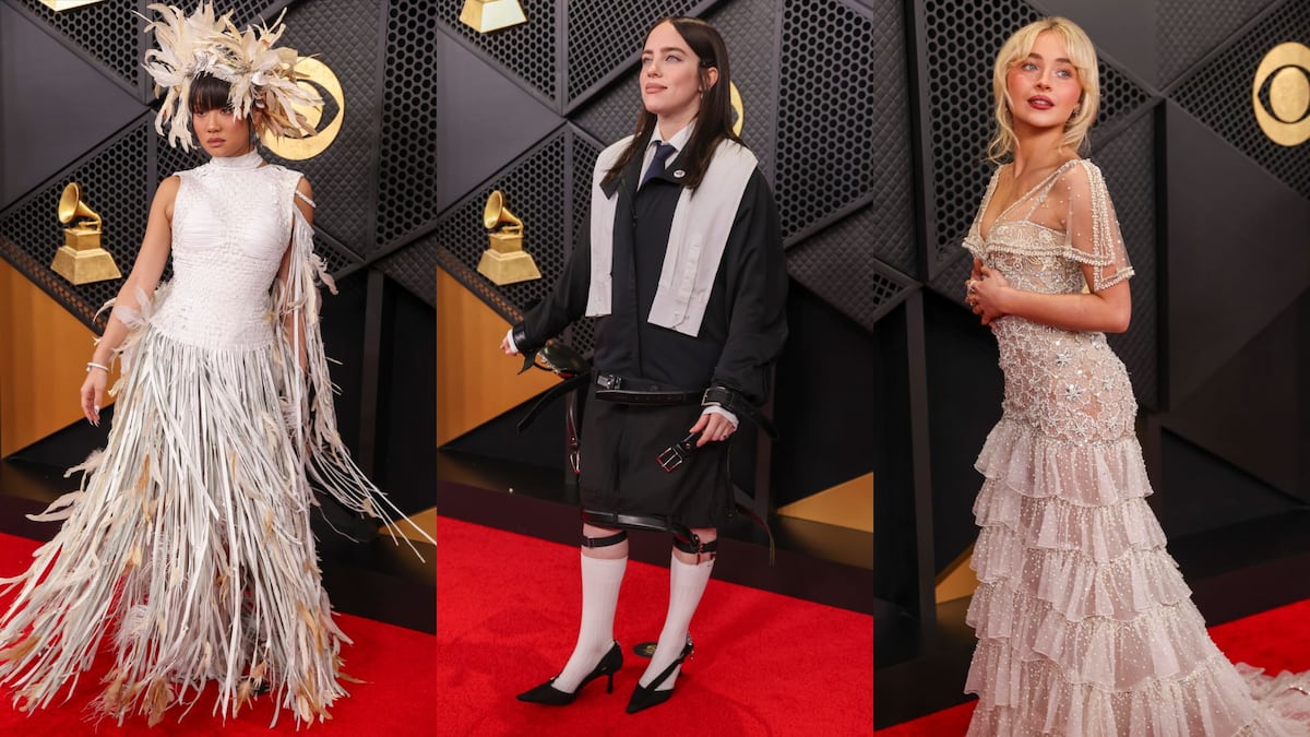 Blanco y negro, los colores que dominaron la alfombra roja de los Grammys
