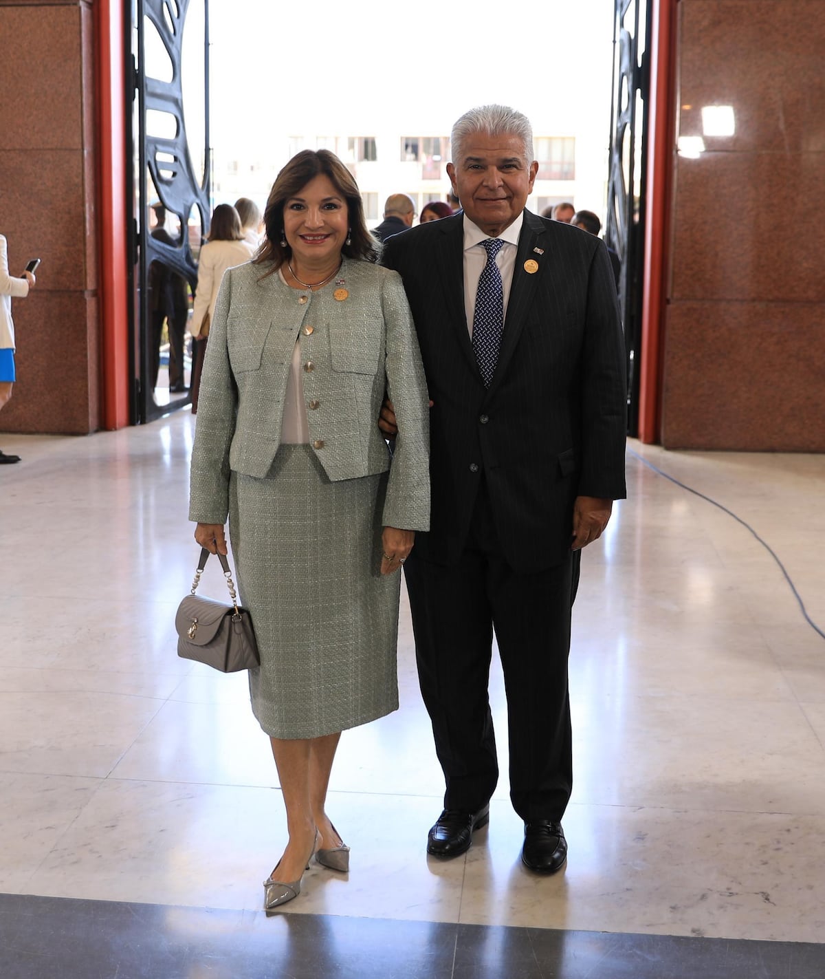 Nuevo viaje de la pareja presidencial: el presidente José Raúl Mulino y su esposa Maricel juntos en Chile