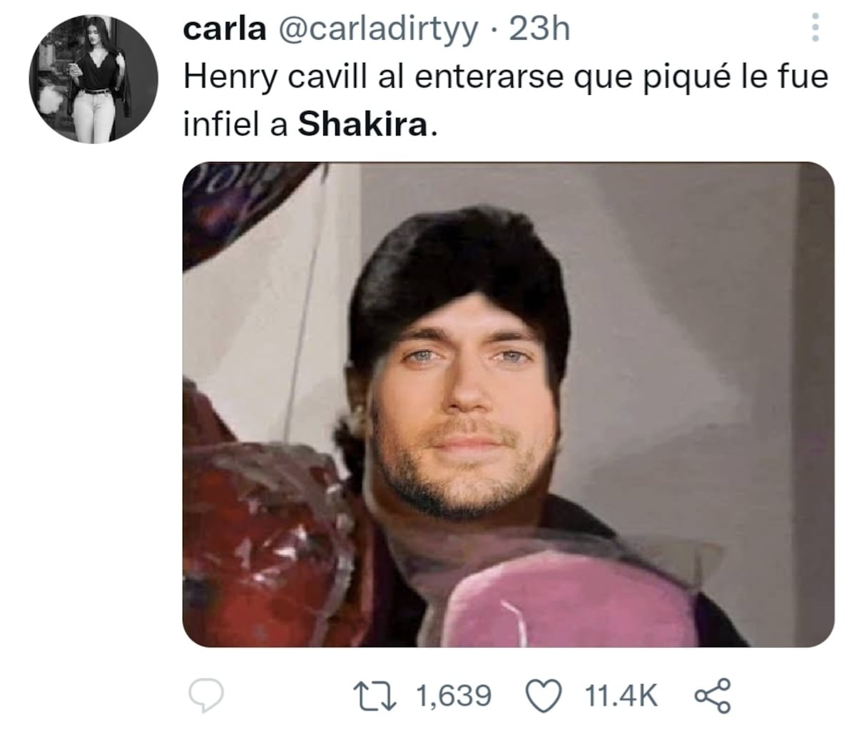 Los memes sobre Shakira, Piqué y Henry Cavill