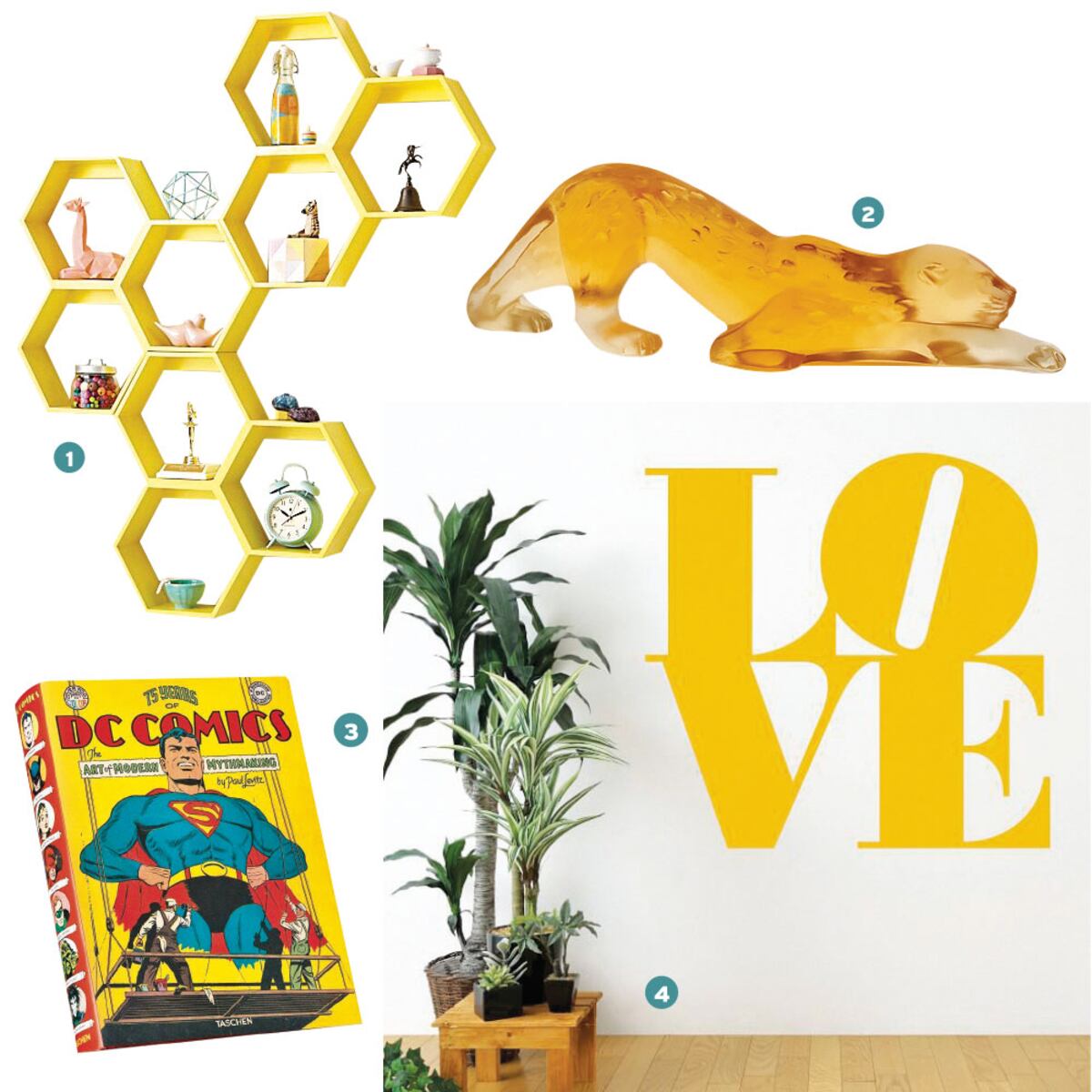 Prende el amarillo en la decoración