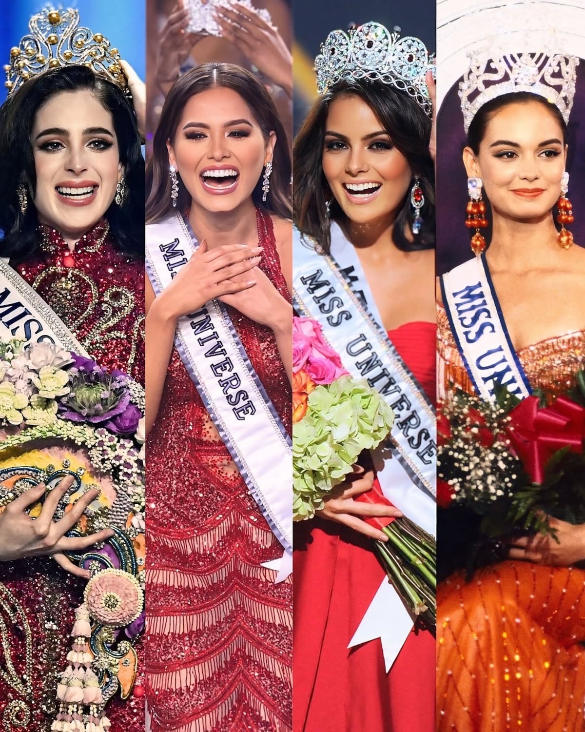 El rojo de la suerte: el vestido de este color con la que cuatro mexicanas han ganado Miss Universo