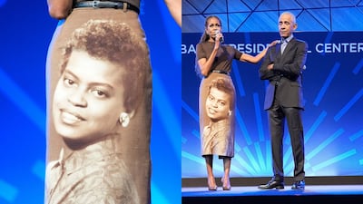 El emotivo ‘look’ de Michelle Obama para homenajear a su mamá